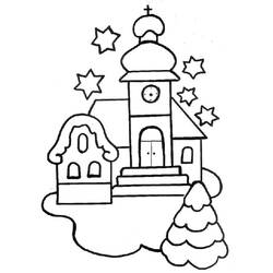 Coloring page: Church (Buildings and Architecture) #64371 - Free Printable Coloring Pages