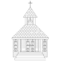 Coloring page: Church (Buildings and Architecture) #64373 - Free Printable Coloring Pages