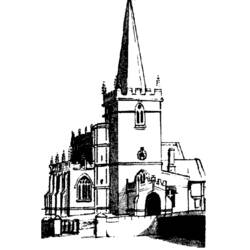 Coloring page: Church (Buildings and Architecture) #64408 - Free Printable Coloring Pages