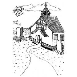 Coloring page: Church (Buildings and Architecture) #64418 - Free Printable Coloring Pages