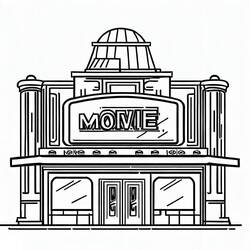 Coloring pages: Cinema - Free Printable Coloring Pages