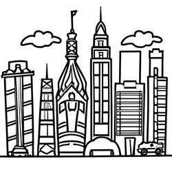 City (Buildings and Architecture) coloring page #200578 to print and color