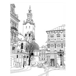 City (Buildings and Architecture) coloring page #200580 to print and color
