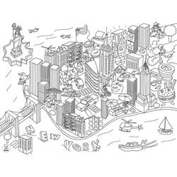 City (Buildings and Architecture) coloring page #200582 to print and color