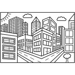 City (Buildings and Architecture) coloring page #200609 to print and color