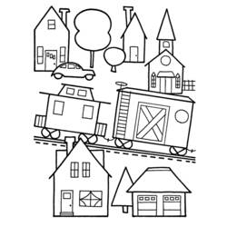 Coloring page: City (Buildings and Architecture) #64842 - Printable coloring pages