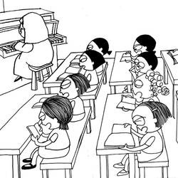 Coloring page: Classroom (Buildings and Architecture) #67956 - Printable coloring pages