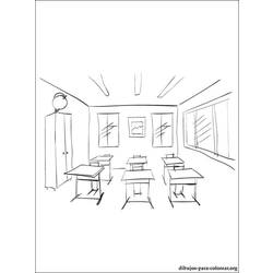 Coloring page: Classroom (Buildings and Architecture) #67970 - Printable coloring pages