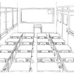Coloring page: Classroom (Buildings and Architecture) #68013 - Printable coloring pages