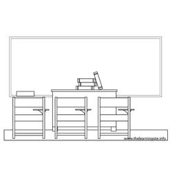 Coloring page: Classroom (Buildings and Architecture) #68034 - Printable coloring pages