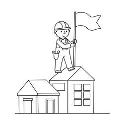 Coloring page: Construction site (Buildings and Architecture) #220871 - Free Printable Coloring Pages
