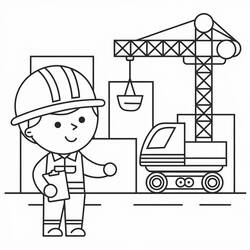 Coloring page: Construction site (Buildings and Architecture) #220886 - Free Printable Coloring Pages