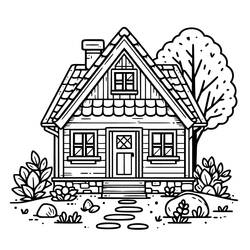 Cottage (Buildings and Architecture) coloring page #212639 to print and color