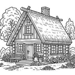 Cottage (Buildings and Architecture) coloring page #212642 to print and color