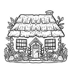 Cottage (Buildings and Architecture) coloring page #212644 to print and color