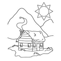 Cottage (Buildings and Architecture) coloring page #212649 to print and color