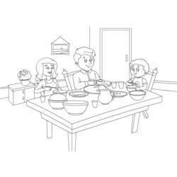 Coloring page: Dinning room (Buildings and Architecture) #63714 - Printable coloring pages