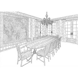 Coloring page: Dinning room (Buildings and Architecture) #66273 - Printable coloring pages