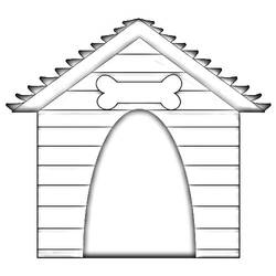 Coloring page: Dog kennel (Buildings and Architecture) #62340 - Printable coloring pages