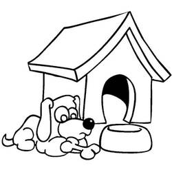 Coloring page: Dog kennel (Buildings and Architecture) #62342 - Printable coloring pages