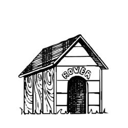 Coloring page: Dog kennel (Buildings and Architecture) #62346 - Printable coloring pages