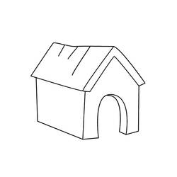 Coloring page: Dog kennel (Buildings and Architecture) #62394 - Printable coloring pages