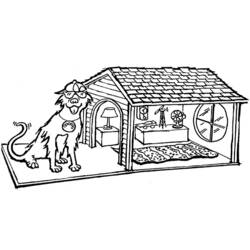 Coloring page: Dog kennel (Buildings and Architecture) #62413 - Printable coloring pages