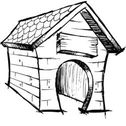 Coloring page: Dog kennel (Buildings and Architecture) #62421 - Printable coloring pages