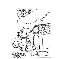 Coloring page: Dog kennel (Buildings and Architecture) #62423 - Printable coloring pages