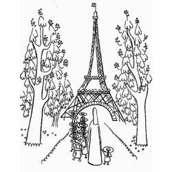 Eiffel Tower (Buildings and Architecture) coloring page #178833 to print and color