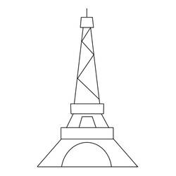 Eiffel Tower (Buildings and Architecture) coloring page #178842 to print and color