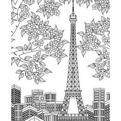 Eiffel Tower (Buildings and Architecture) coloring page #178852 to print and color