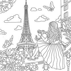 Eiffel Tower (Buildings and Architecture) coloring page #178859 to print and color