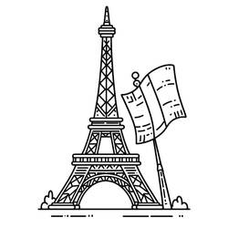 Eiffel Tower (Buildings and Architecture) coloring page #219094 to print and color