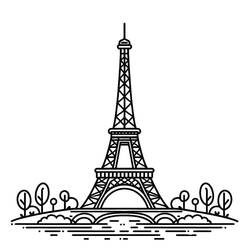Eiffel Tower (Buildings and Architecture) coloring page #219098 to print and color