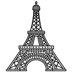Eiffel Tower (Buildings and Architecture) coloring page #219099 to print and color