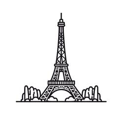 Eiffel Tower (Buildings and Architecture) coloring page #219102 to print and color