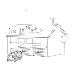 Coloring page: Fire Station (Buildings and Architecture) #215161 - Free Printable Coloring Pages