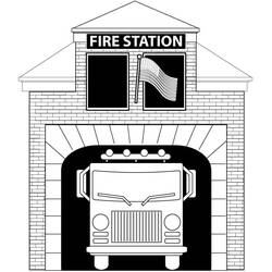Coloring page: Fire Station (Buildings and Architecture) #215167 - Free Printable Coloring Pages