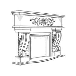 Fireplace (Buildings and Architecture) coloring page #217171 to print and color