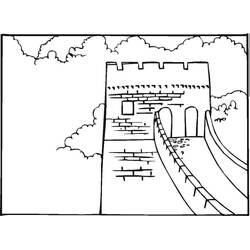 Great Wall of China (Buildings and Architecture) coloring page #190406 to print and color