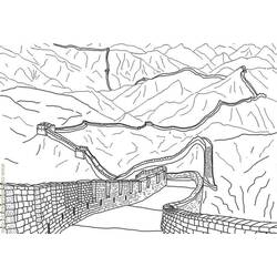 Great Wall of China (Buildings and Architecture) coloring page #190411 to print and color