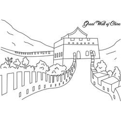 Great Wall of China (Buildings and Architecture) coloring page #190413 to print and color