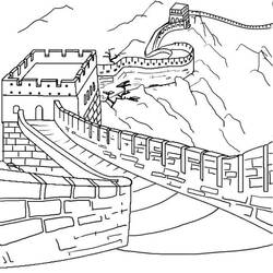 Great Wall of China (Buildings and Architecture) coloring page #190415 to print and color