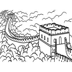 Great Wall of China (Buildings and Architecture) coloring page #190417 to print and color