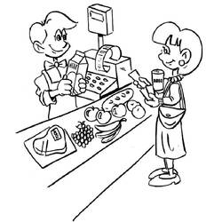 Grocery Store (Buildings and Architecture) coloring page #192115 to print and color