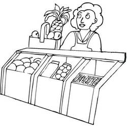 Grocery Store (Buildings and Architecture) coloring page #192116 to print and color