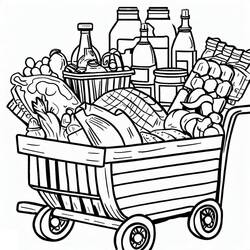 Grocery Store (Buildings and Architecture) coloring page #192121 to print and color