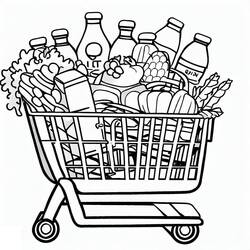 Grocery Store (Buildings and Architecture) coloring page #192123 to print and color