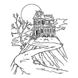 Coloring pages: Haunted House - Free Printable Coloring Pages